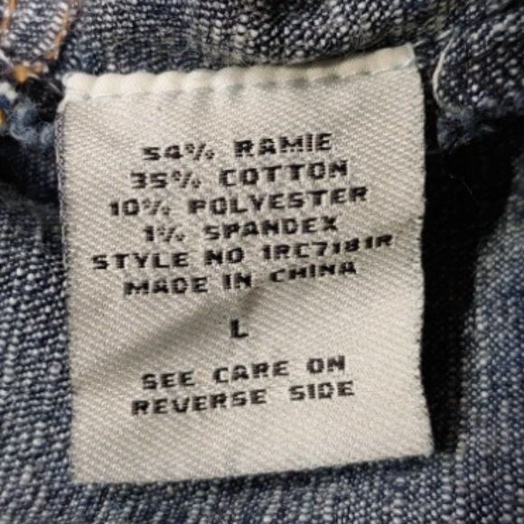 💋1970's BOHO CHIC💋 Capri Sanded Capri Denim Jumpsuit in Blue - Picture 12 of 12